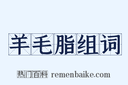 羊毛脂组词是什么意思的图片